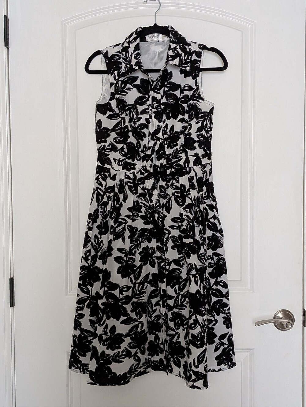 Eliza J 2 Black White Shirtdress Cocktail Dress XS